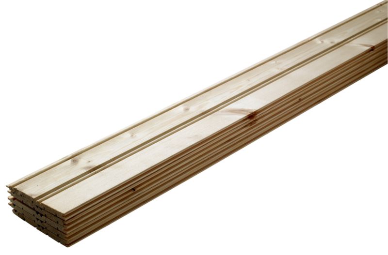 Premclad Edge and Centre Bead Cladding 16103 Pine L2100 x W95 x T75mm Pack of 5