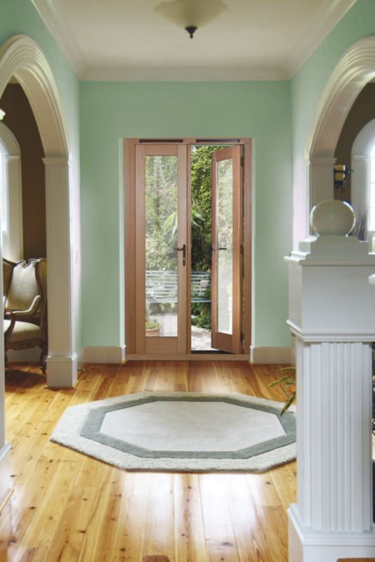 5ft Traditional French Door White Oak Veneer With Satin Chrome Hardware 2090x1490mm