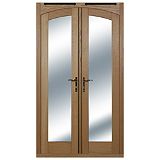 Save on this 6ft Arched French Door White Oak Veneer With Satin Chrome Hardware 2090x1790mm