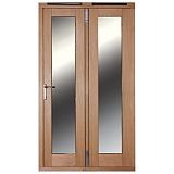 Save on this 5ft Folding French Door Left Hand White Oak Veneer With Satin Chrome Hardware 2090x1490mm