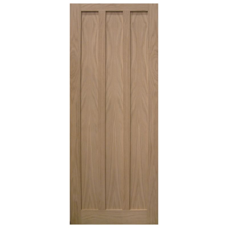Watergrove Panelled Oak Veneer Exterior Door H2032 x W813 x D44mm