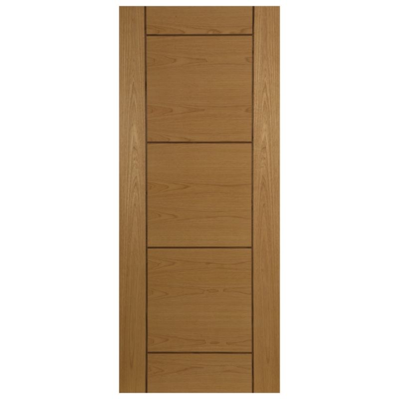 Ventford KskAsh and Walnut Inlay Veneer Prefinished Exterior Door H2032 x W813 x D44mm