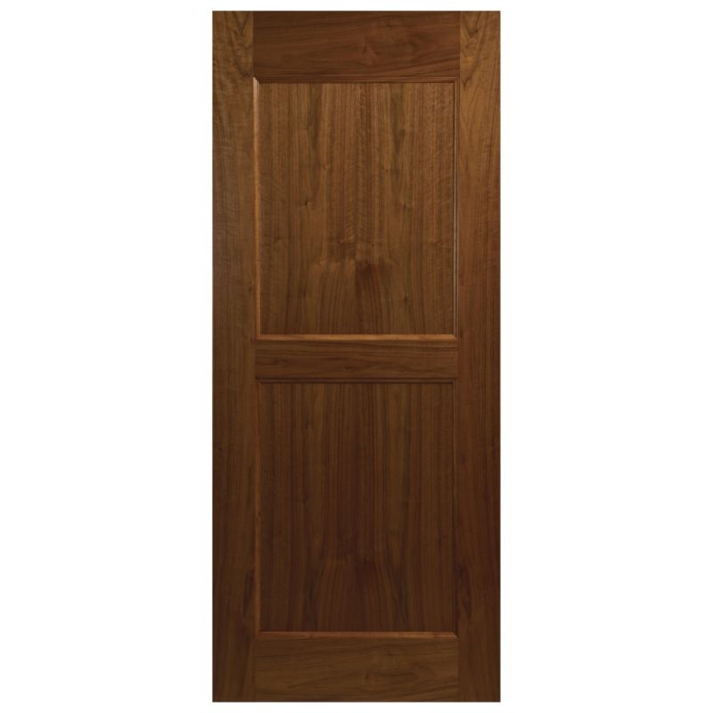 Blackton 2 Panel Walnut Veneer Prefinished Exterior Door H1981 x W838 x D44mm
