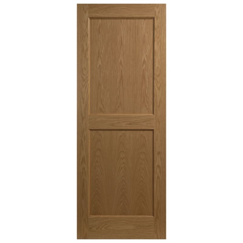 Kentmere 2 Panel Oak Veneer Prefinished Exterior Door H2032 x W813 x D44mm