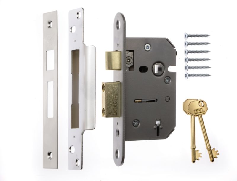 ERA 5 Lever Viscount Mortice Lock Chrome Effect