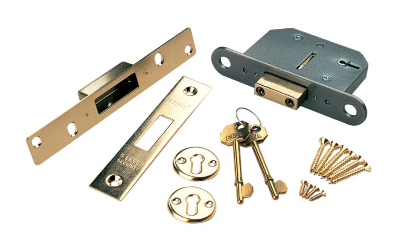 ERA 5 Lever Viscount Mortice Lock Brass Effect