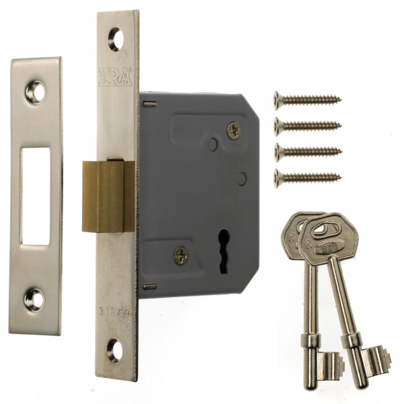 ERA 3 Lever Mortice Lock Satin Effect