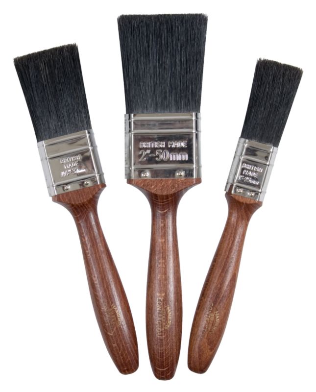 Hamilton Super Contractor 3 Paint Brush Pack 253750mm 1 Inch 15 Inch 2 Inch