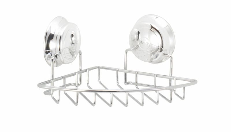 Twist N Lock Corner Soap Dish Chrome