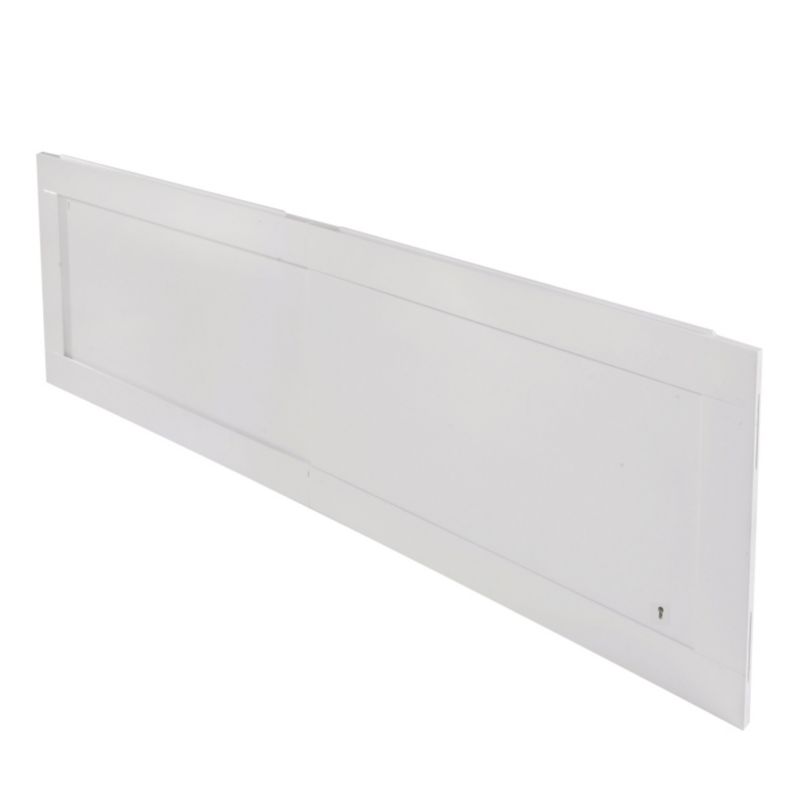 Unfold 'N' Fit Bath Panel With Lockable Storage White