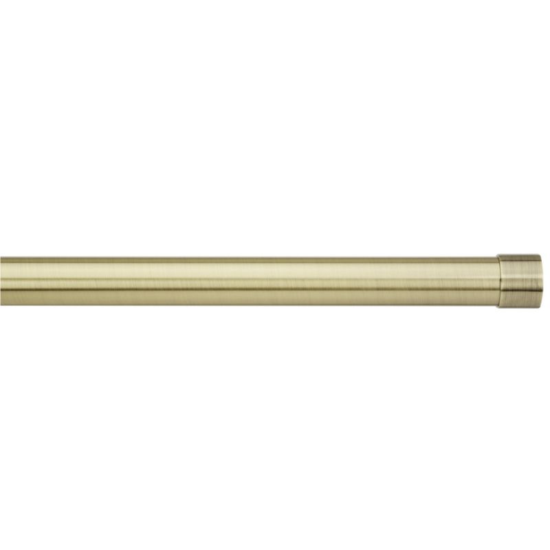 Metal Curtain Pole in Burnished Brass Effect
