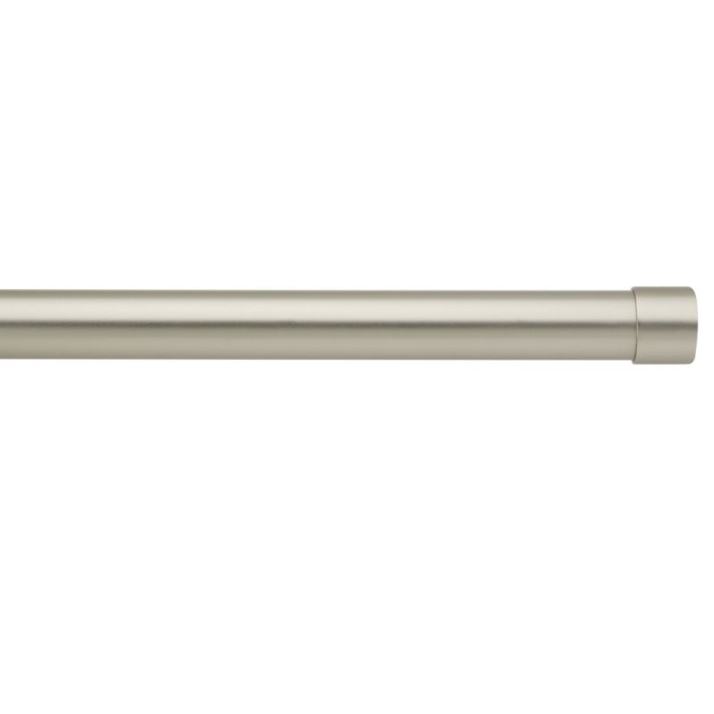 Metal Curtain Pole in Satin Nickel Effect