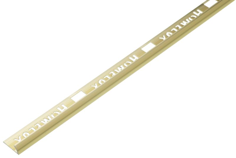 Homelux Aluminium Tiletrim Gold Effect (H)9 x (L)1830mm