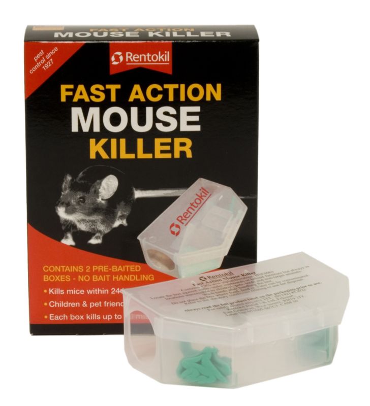 Rentokil Fast Action Mouse killer bait boxes