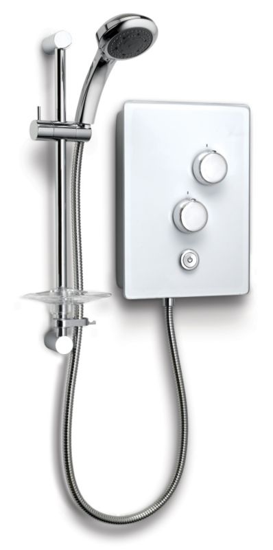 Triton White Glass Electric Shower 9.5kW