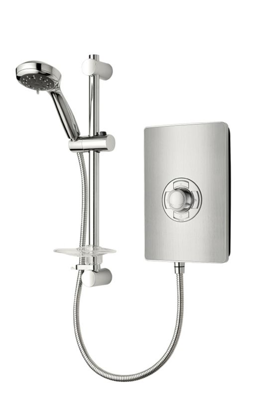 Brushed Steel Effect Electric Shower 8.5kW