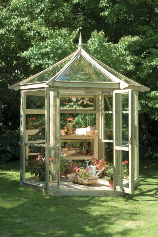 Heritage Glasshouse with Assembly - (H) 10ft1in x (W) 8ft10in x (D) 7ft8in