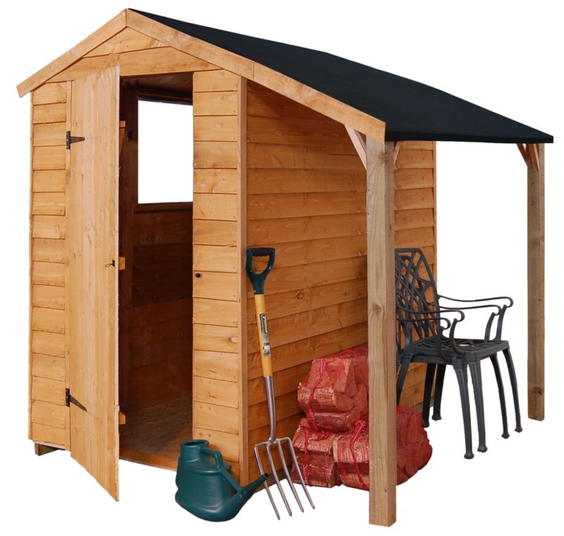6x4 With Polypropylene Roof Shelter Shed