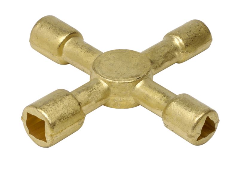 Rothenberg Brass Multi Purpose 4 Way Key