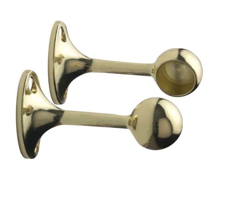 Colorail Deluxe End Brackets Q100BB Brass Effect 25mm Dia