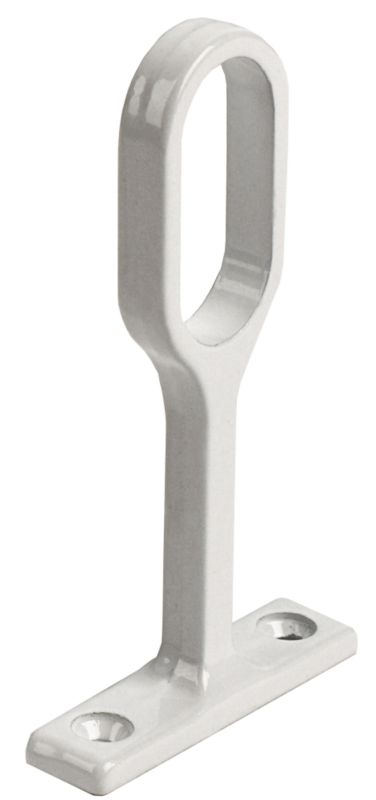 Colorail Oval Centre Bracket Q661XW White 30mm x 15mm Oval