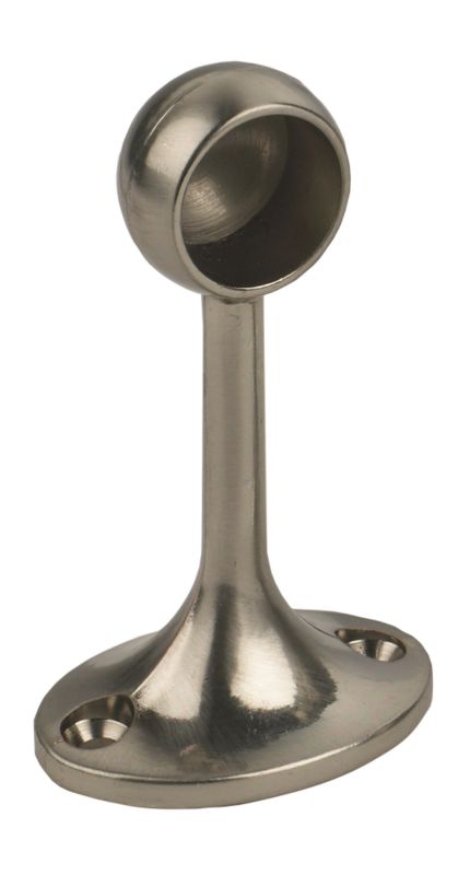 Colorail Deluxe End Brackets Q100AN Brushed Nickel Effect 19mm Dia