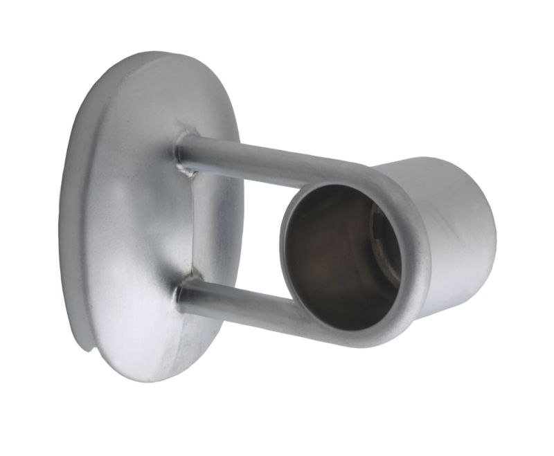 Colorail Short End Brackets Q804AD Pearl Chrome Effect 19mm Dia