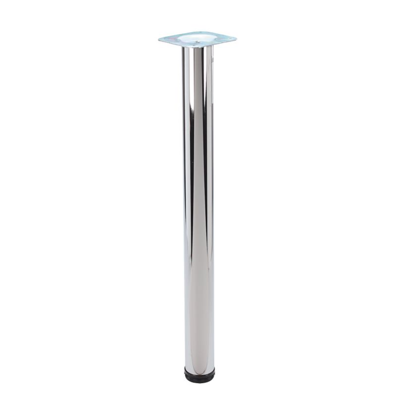 Rothley Table Leg L070XC Chrome Effect H710mm x 60mm Dia