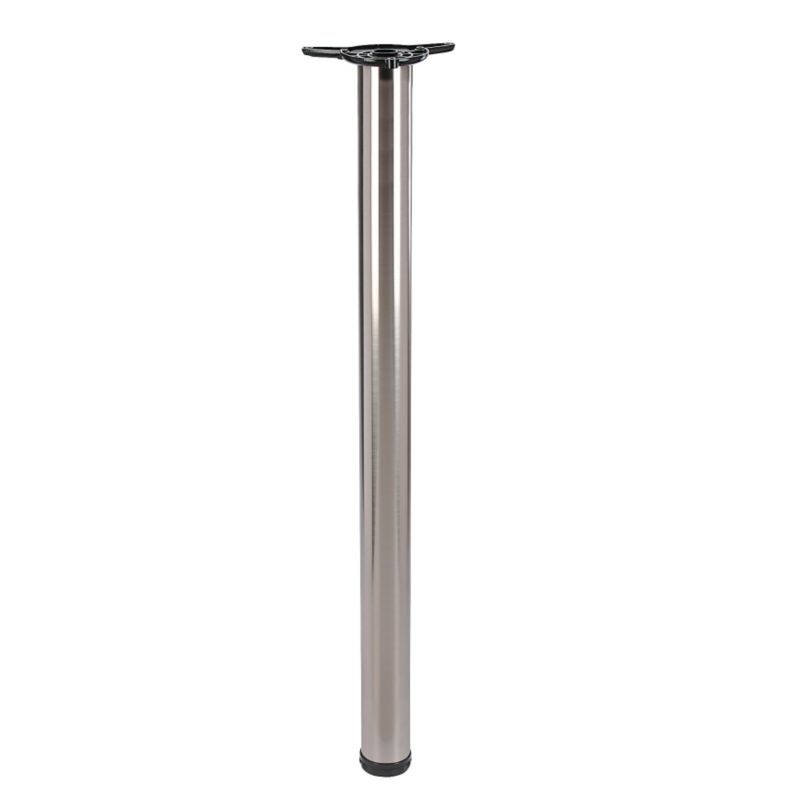 Rothley Worktop Support L086XN Brushed Nickel Effect H870mm x 60mm Dia