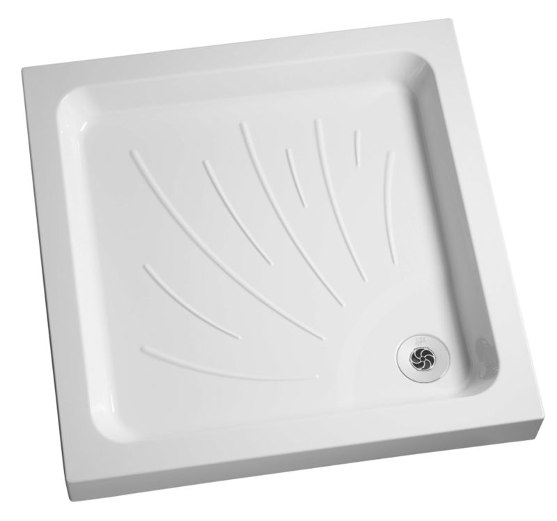 Mira Flight Shower Tray with Riser Kit (L)760 x (W)760 mm