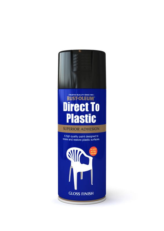 Rust Oleum 400ml Direct To Plastic Black