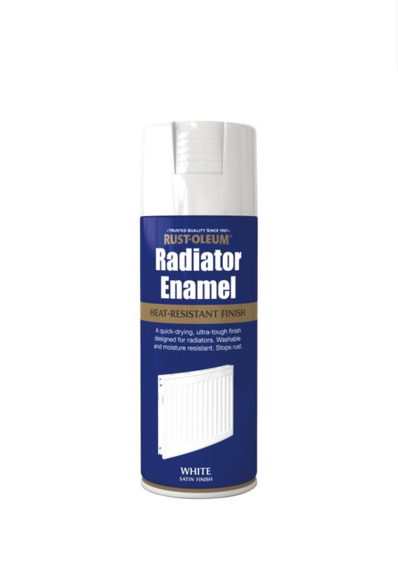 Rust Oleum 400ml Radiator Enamel Satin White