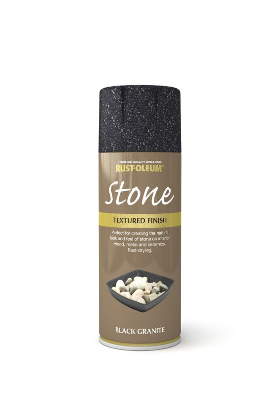 Rust Oleum 400ml Stone Black Granite