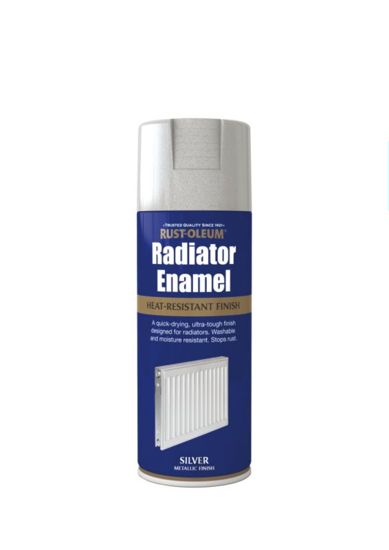 Rust Oleum 400ml Radiator Enamel Silver Metallic