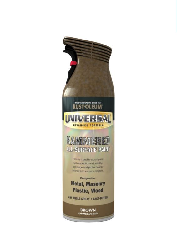Alternative image for Rust-Oleum Universal Brown Hammered 400ml