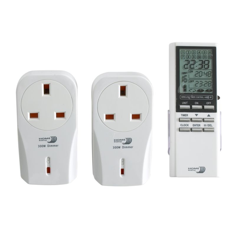 Home Easy Remote Control Dimmable Socket Kit White