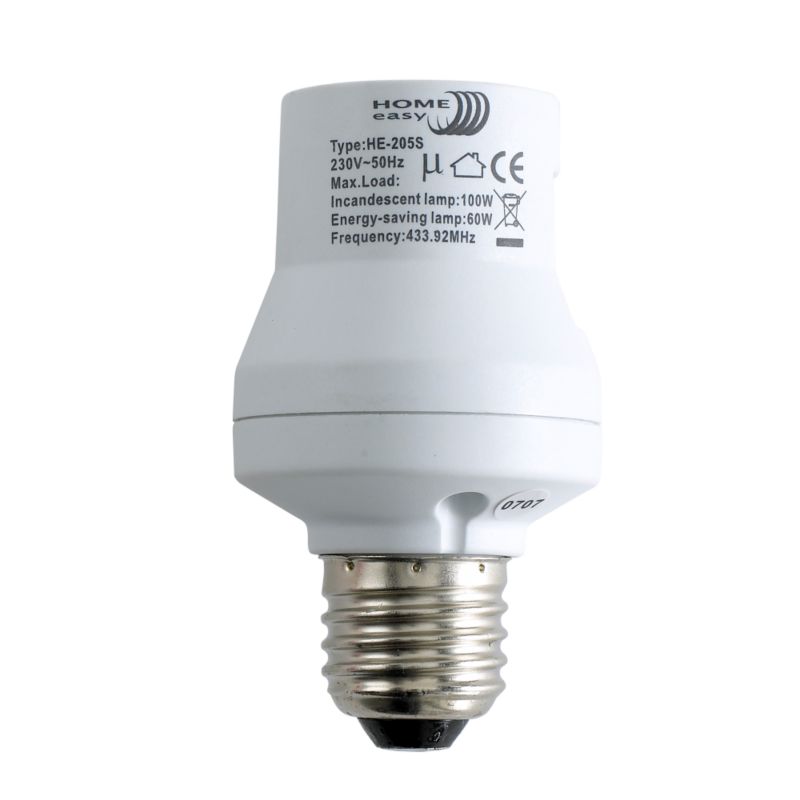 Home Easy Remote Bulb Holder Screw Fit White