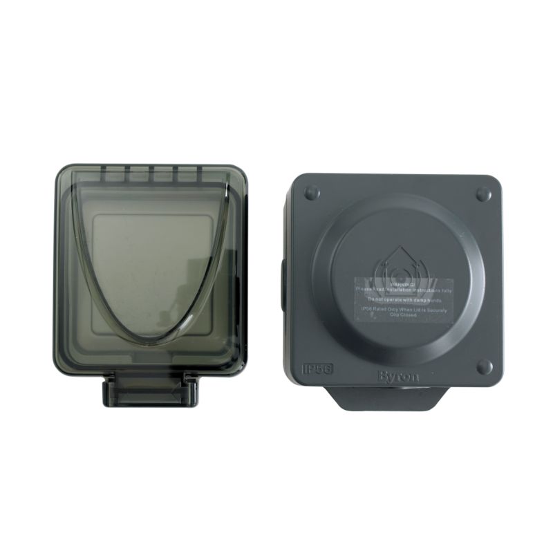 Home Easy Remote Outdoor Single Socket and Switch Black