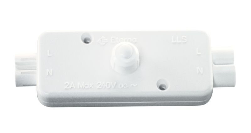 Link and Light White Plastic In Line Push Switch H270mm x W980mm