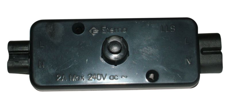 Link and Light Black Plastic In Line Push Switch H270mm x W980mm