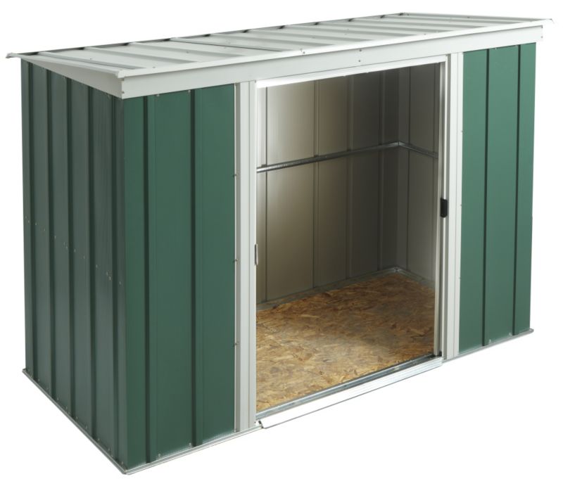 Arrow 639times439 Greenvale Metal Pent Roof Shed with floor and assembly