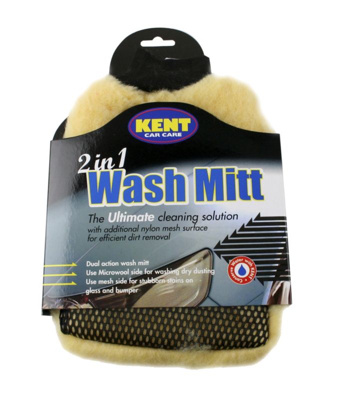 Kent 2 In 1 Synthetic Wool Wash Mitt