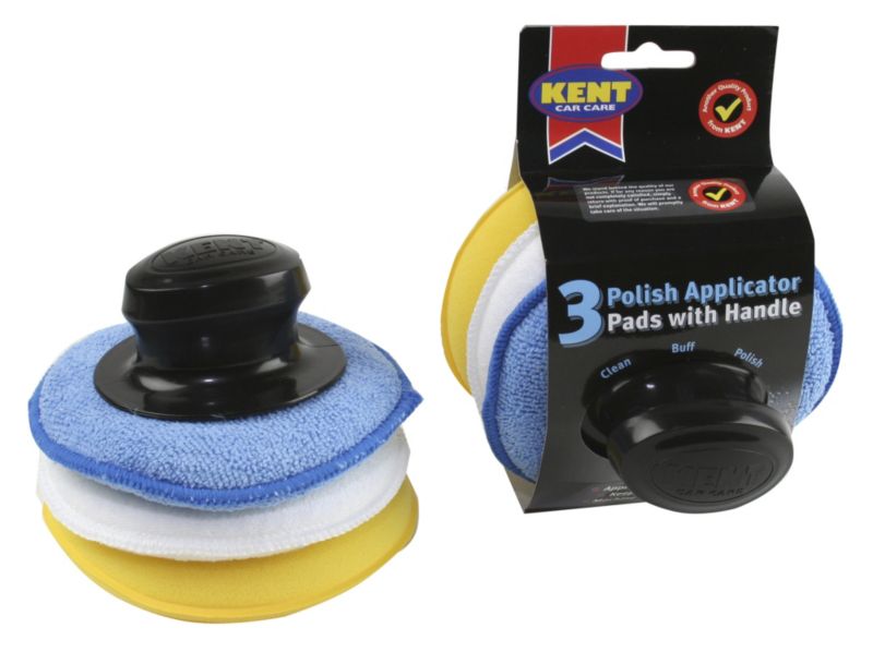 Kent 3 Polish Pads With Handle