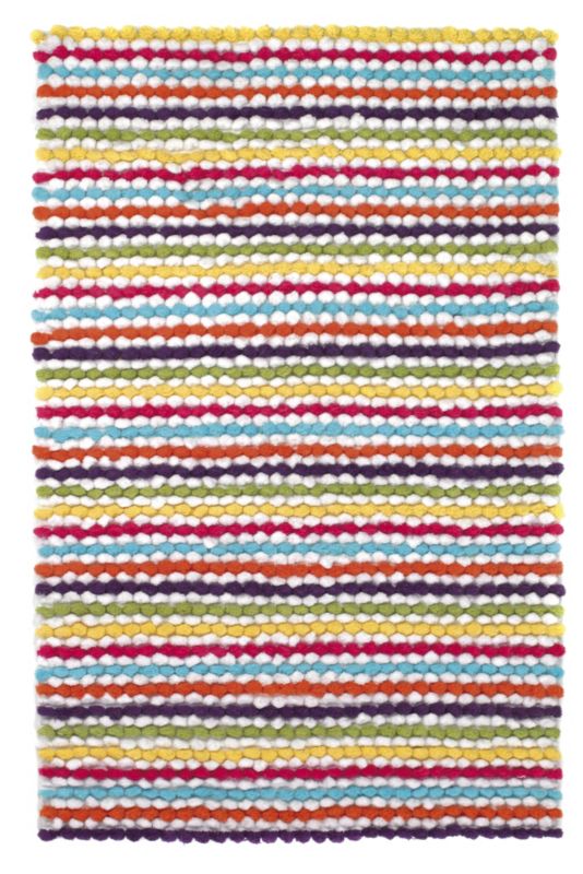 Colours by B&Q Funky Pom Pom Rug Multicoloured (W)90x (L)150cm