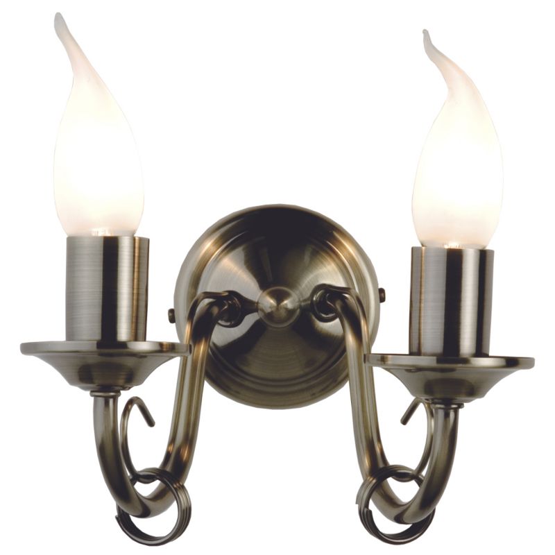 Antique Brass Effect Wall Light