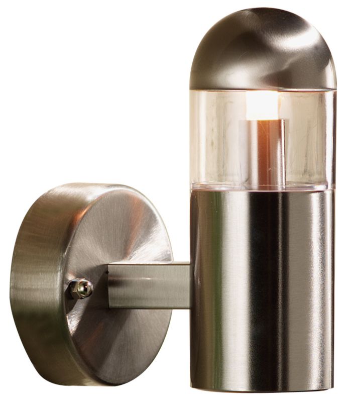 Button Outdoor Wall Light in Stainless Steel