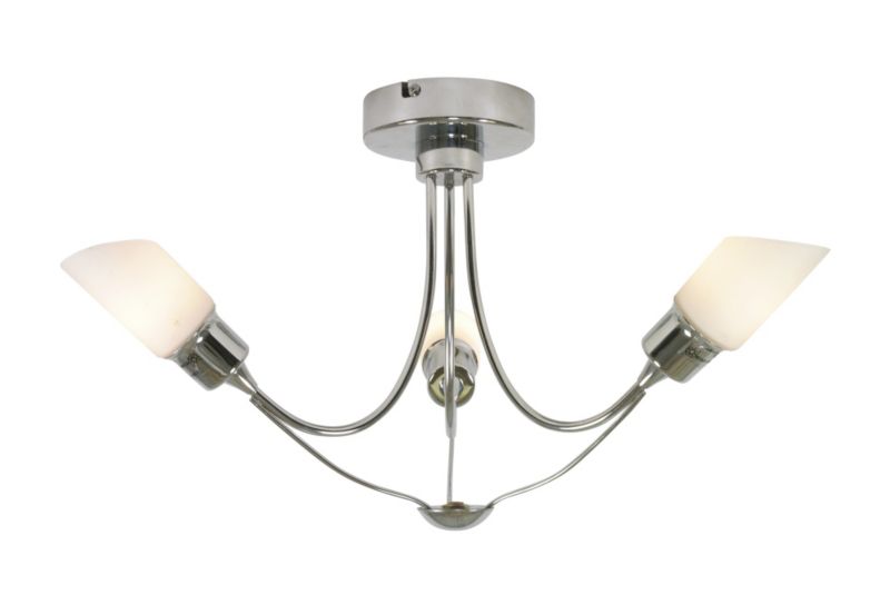 Unbranded Karp Semi Flush 7314 Chrome Effect 40w