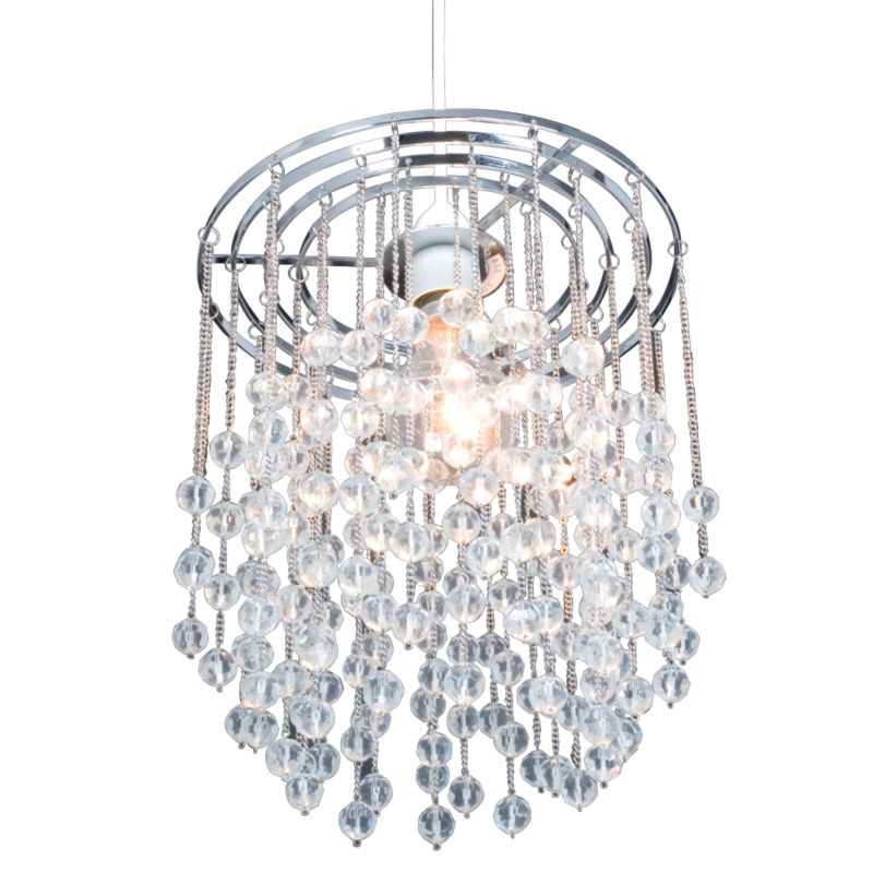 Leia Clear Acrylic Beaded Pendant Shade