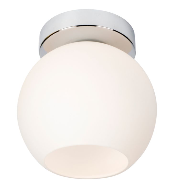 Fifty 1 Light Opal Glass Shade Flush Chrome Finish