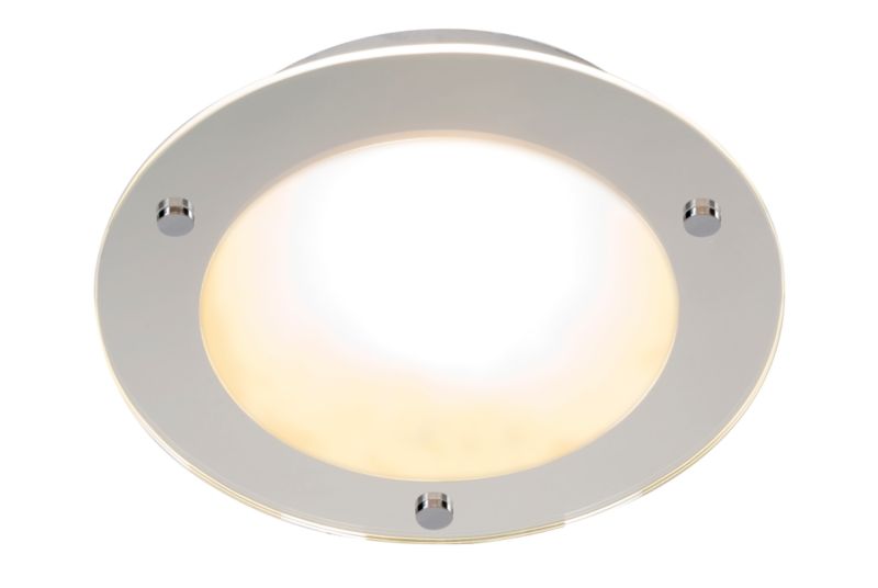 Turner 1 Light Mirror and Frosted Glass Flush